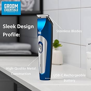 Groom Essentials Rechargeable Hair & Beard Trimmer Shaving & Grooming Pasteur Pharmacy