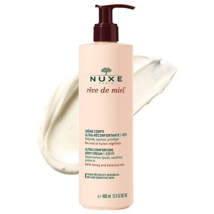 Nuxe Rêve de Miel Crema Corporal Ultra Reconfortante - 48h de hidratación, ingredientes naturales, calma la piel seca