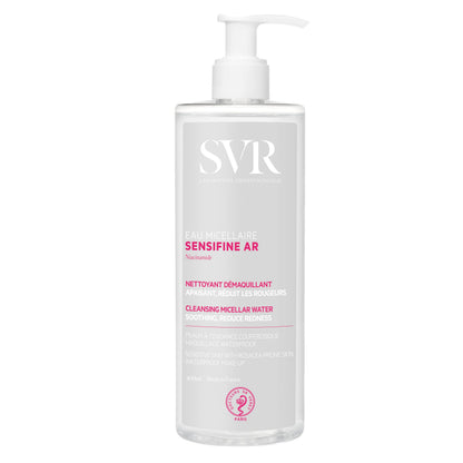 Agua micelar limpiadora SVR Physiopure - Desmaquillante suave para pieles sensibles, 13.53 fl oz