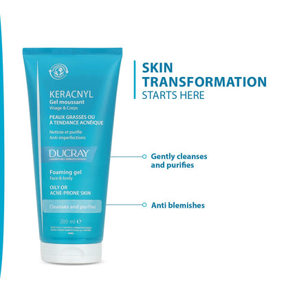 Crema Ducray Keracnyl PP 30 ml + Gel Keracnyl 40 ml