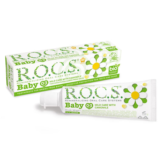 Pasta de dientes para bebés R.O.C.S. - Extracto de manzanilla | 35 ml