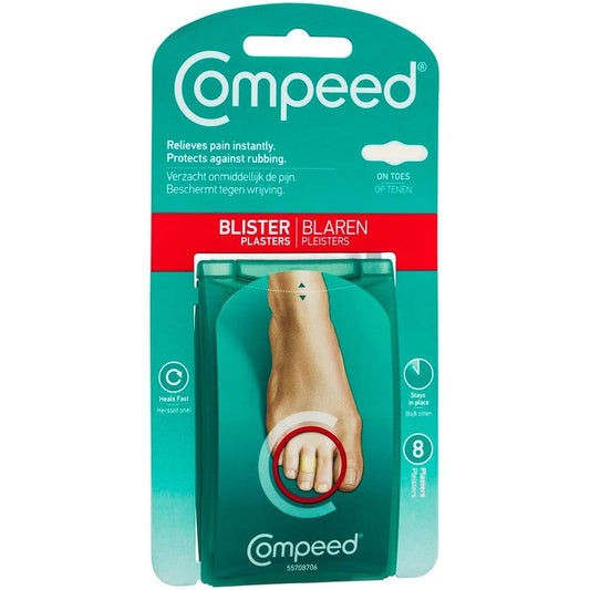 Compeed Toes Blisters Bandage Plasters - 8 Units Foot Care Product Pasteur Pharmacy