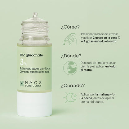 Sérum antibrillos con gluconato de zinc Etat Pur para pieles mixtas y grasas - 15 ml