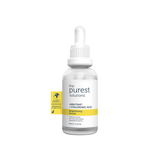 The Purest Solutions Skincare Set - Hydrating & Brightening Serum Duo with Hyaluronic Acid & Arbutin