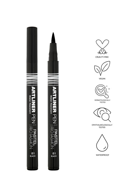 Pastel Profashion Artliner Pen 01 Black - Eyeliner précis pour les passionnés de maquillage