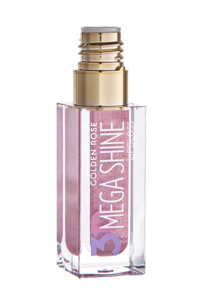 Brillo labial Golden Rose 3D Mega Shine n.º 121 Sparkle: brillo labial ultrabrillante y ligero para unos labios más voluminosos