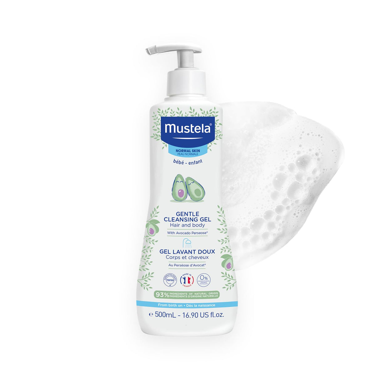 Mustela Gel Lavante Suave 500 ml Champú para recién nacidos