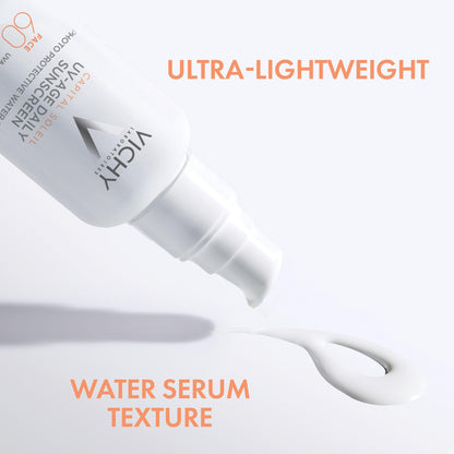 Protector solar Vichy Capital Soleil UV-Clear SPF50+ para piel grasa y con tendencia acneica - Fórmula matificante, resistente al agua