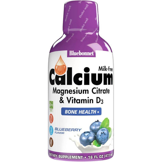 Bluebonnet Nutrition, Liquid Calcium Magnesium Citrate Plus Vitamin D3 Natural 16.Oz Vitamins & Supplements Pasteur Pharmacy
