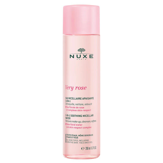 Nuxe Very Rose 3 In 1 Soothing Micellar Water - Gentle Makeup Removal & Skincare