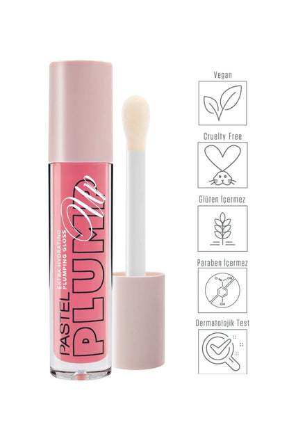 Brillo labial voluminizador Pastel Cotton Candy: hidratante, vegano, libre de crueldad animal | Dermatológicamente probado