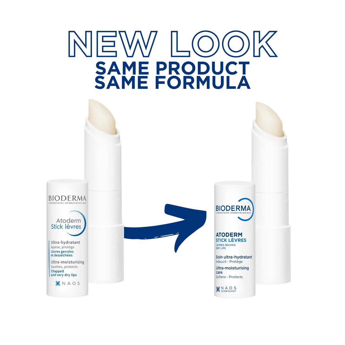 Bioderma Atoderm Stick Labial para Labios Secos y Sensibles - Hidratante, Protector, Formato en Barra Práctico | Cuidado Labial, Tratamiento para Labios Secos