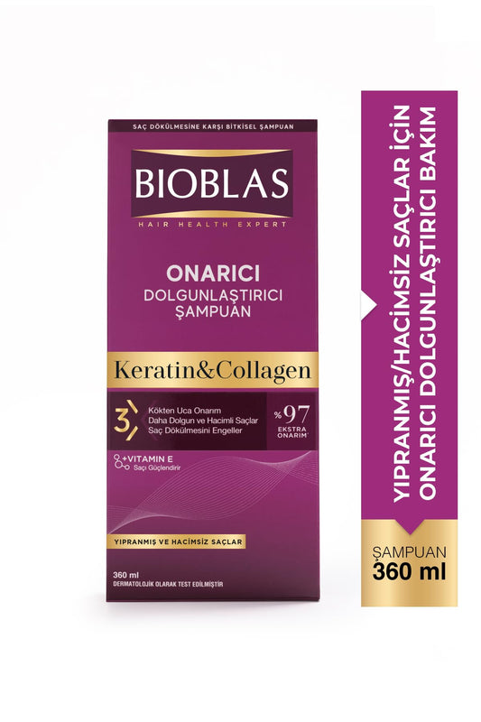 Shampooing Bioblas Collagène + Kératine 360ml - Volume Extra | Nourrissant