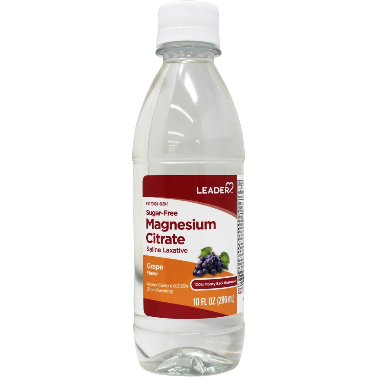 Laxatif salin au citrate de magnésium Leader, sans sucre, saveur raisin, 10 fl oz (296 ml)
