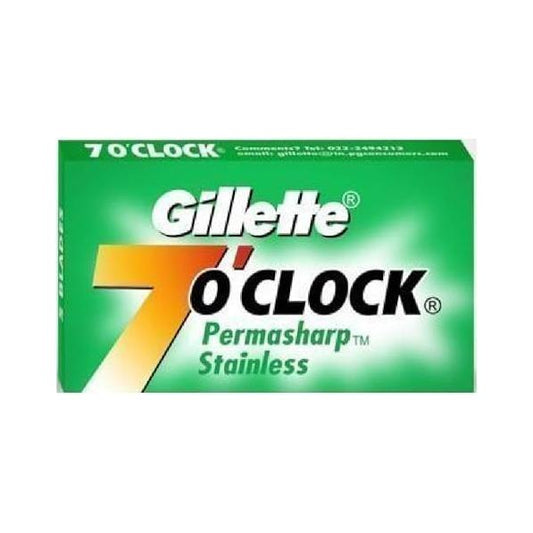 Gillette 7 O'clock Super Stainless Double Edge Razor Blades - 20x5 Pack Razor Blades Pasteur Pharmacy
