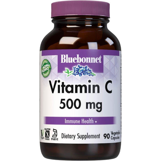 BLUEBONNET BUFFERED VIT-C 500MG 80 Vegetable Capsules Vitamins & Supplements Pasteur Pharmacy