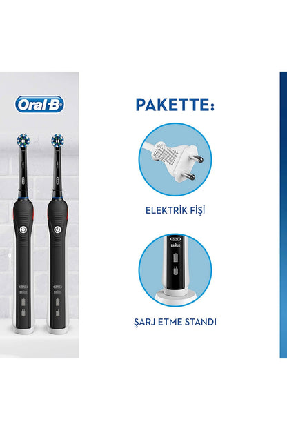 CEPILLO DE DIENTES RECARGABLE ORAL-B PRO 2 (2900) BLACK EDITION + MANGO DE REGALO