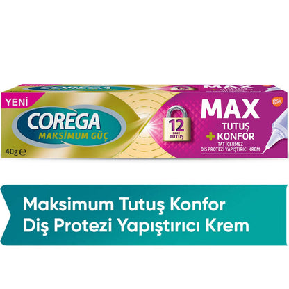Crema adhesiva para prótesis dentales Corega MAX - Confort | 40g