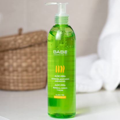 Gel de Aloe Vera Babe para piel sensible - Alivio calmante e hidratación para después del sol