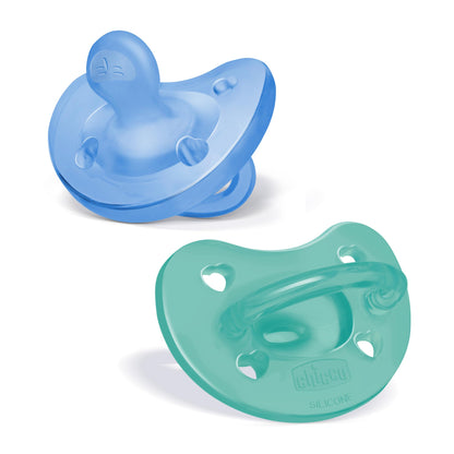 Chupete ortodóncico Chicco - Physio Forma, paquete de 2 unidades para bebés de 6 a 16 meses, diseño de silicona segura