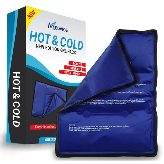 Reusable Hot and Cold Gel Pack (Large) - Flexible Compress for Pain Relief, Injuries & Recovery (2-Pack) Hot & Cold Therapies Pasteur Pharmacy