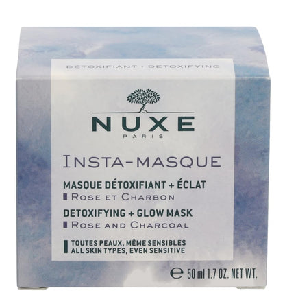Mascarilla Nuxe Insta-Masque Detoxificante + Iluminadora 50ml - Mascarilla facial detoxificante con carbón y agua de rosas para todo tipo de piel