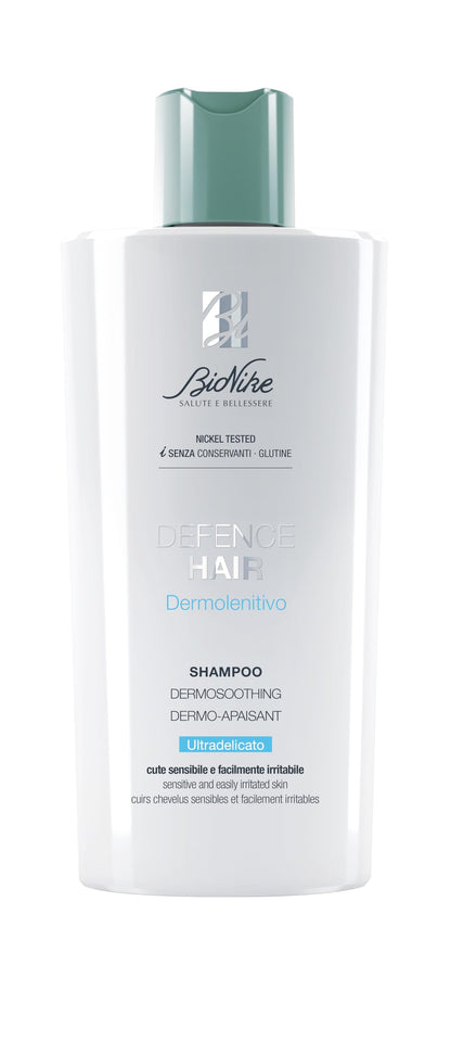 BioNike Defence Hair Champú Dermocalmante Ultrasuave para Cueros Cabelludos Sensibles - Cuidado capilar suave, uso diario, 200 ml