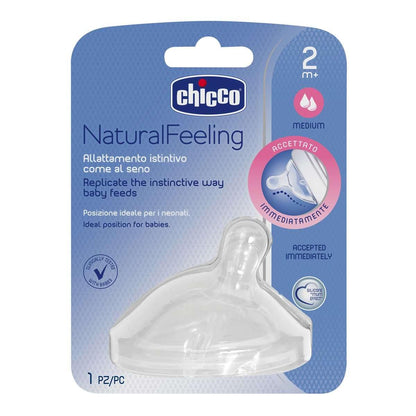 Tetina para biberón Chicco NaturalFeeling para bebés de 2 meses: flexible, facilita la transición de la lactancia materna