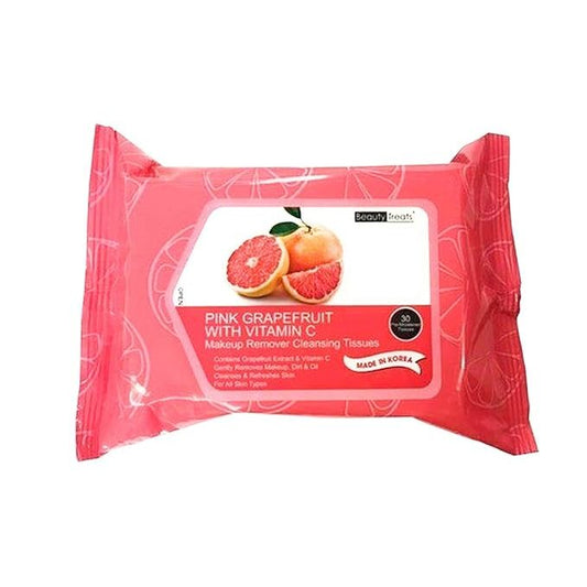 Beauty Treats Pink Grapefruit With Vitamin C Makeup Remover Cleansing Tissues - 30 ct Cleansing Tissues Pasteur Pharmacy