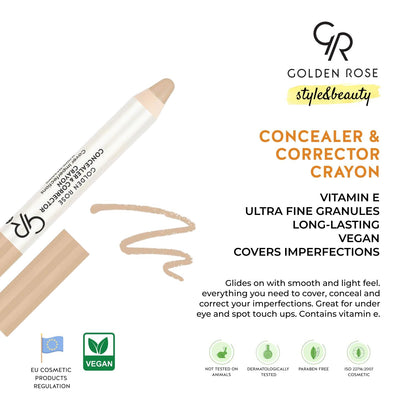 Golden Rose HD Concealer 04 Soft Focus SPF15 - Mini corrector para una cobertura impecable