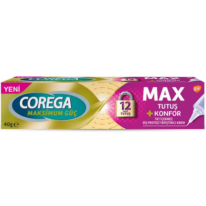 Crema adhesiva para prótesis dentales Corega MAX - Confort | 40g