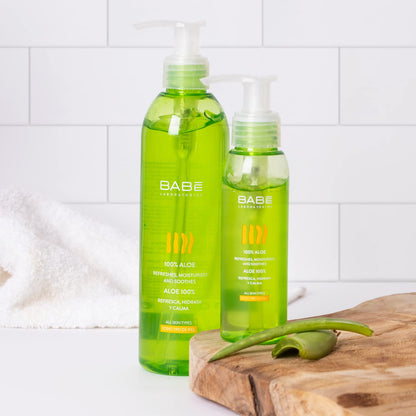 Gel de Aloe Vera Babe para piel sensible - Alivio calmante e hidratación para después del sol