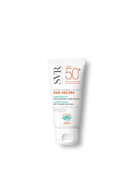 Crema solar mineral con color SPF50 de SVR para piel seca - 60g