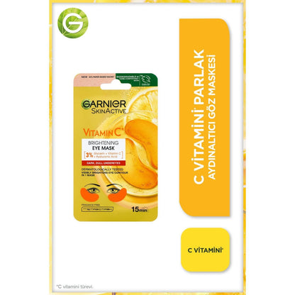 Mascarilla de ojos iluminadora con vitamina C de Garnier: hipoalergénica, de fácil aplicación, reduce las ojeras