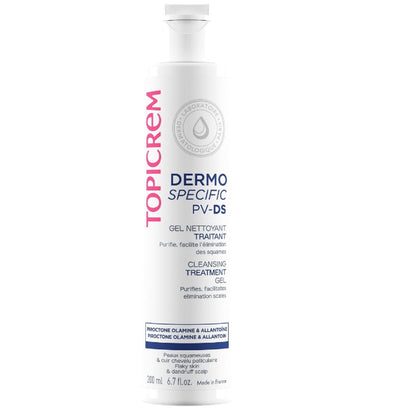 Gel Limpiador PV/DS de Topicrem para cuerpo y cabello - Suave, calmante, para piel y cuero cabelludo sensibles - 200 ml