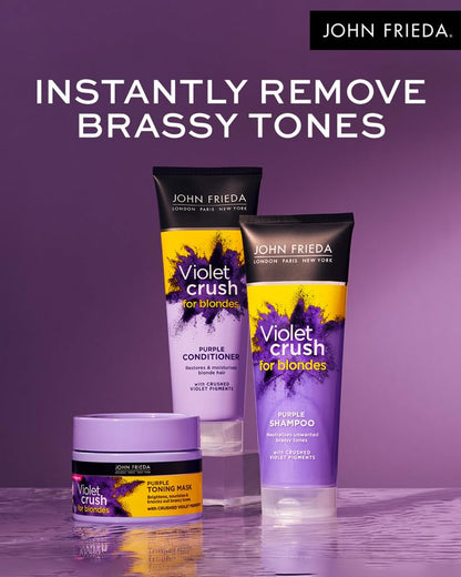 Shampooing John Frieda Violet Crush pour cheveux blonds - À base de sulfates, aux extraits de violette, 250 ml