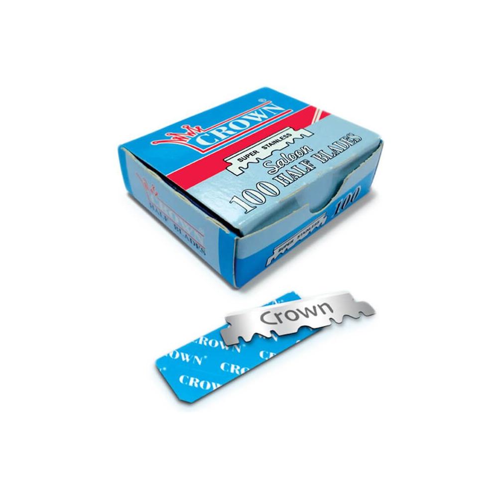 Crown Super Shaving Blades Razor Single Edge Half Straight Barber 100 Blades Shaving & Grooming Pasteur Pharmacy
