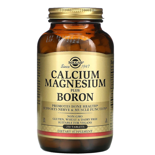 Solgar Calcium Magnesium Plus Boron, 250 Tablets Vitamins & Supplements Pasteur Pharmacy