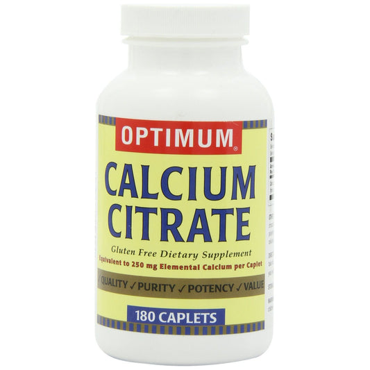 Optimum Calcium Citrate, 180 Caplets Vitamins & Supplements Pasteur Pharmacy