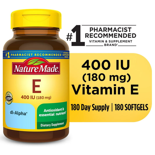 Nature Made Vitamin E, 180 Mg, Softgels Vitamins & Supplements Pasteur Pharmacy