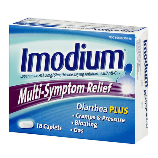 Imodium Multi Symptom Relief Diarrhea Plus Caplets Medicine & Drugs Pasteur Pharmacy