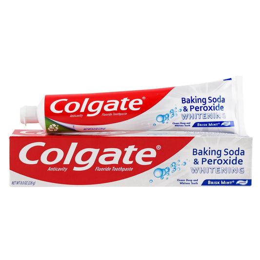 Colgate Toothpaste, Baking Soda & Peroxide, Brisk Mint, Whitening, Paste 8 Oz Toothpaste Pasteur Pharmacy