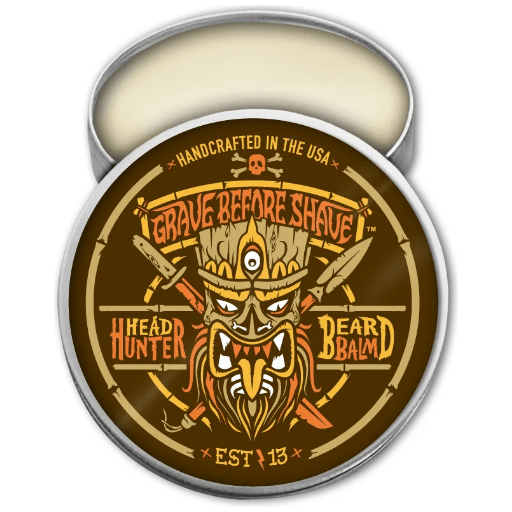 Grave Before Shave Head Hunter Beard Balm Tropical Summer Aroma 2 oz Beard Balm Pasteur Pharmacy