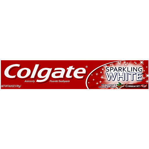 Colgate Sparkling White Toothpaste, Anticavity Fluoride, Cinnamon, Gel Toothpaste Pasteur Pharmacy
