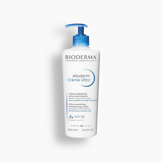 Bioderma Atoderm Ultra- Nourishing Moisturizing Cream Normal To Dry Sensitive Skin 500ml Moisturizer Pasteur Pharmacy