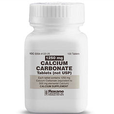 Roxane Calcium Carbonate Tablets 1250mg 100ct Vitamins & Supplements Pasteur Pharmacy