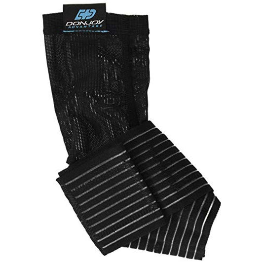 DonJoy Advantage DA161AV03-BLK-L Ankle Sleeve With Figure 8 Straps For Sprains, Strains, Lateral Support, Open Heel, Black, Large Fits 9.5", 10.5" Supports & Braces Pasteur Pharmacy
