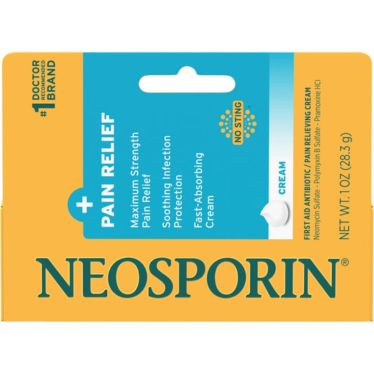 Neosporin Plus Pain Relief Maximum Strength First Aid Antibiotic Cream - 1 Oz First Aid Pasteur Pharmacy