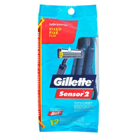 Gillette Sensor 2 Disposable Razors, Fixed Shaving Razor Pasteur Pharmacy