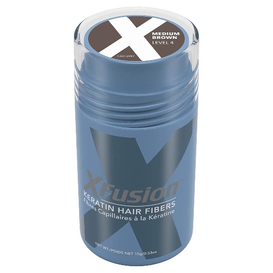 Xfusion Keratin Hair Fibers Medium Brown 0.53 oz Hair Fibers Pasteur Pharmacy